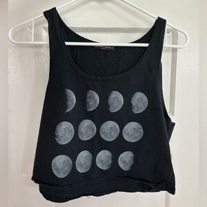 Brandy Melville Black Moon Phase Graphic Tank